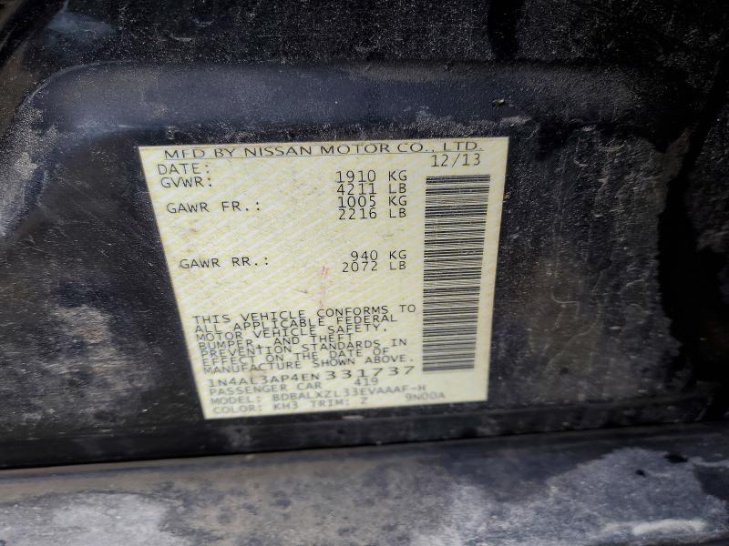Продажа на аукционе авто 2014 Nissan Altima, vin: 1N4AL3AP4EN331737, номер лота: 57821816