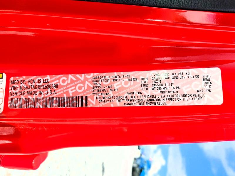 Aukcja sprzedaży 2023 Jeep Gladiator, vin: 1C6HJTAGXPL535690, numer aukcji: 53883896