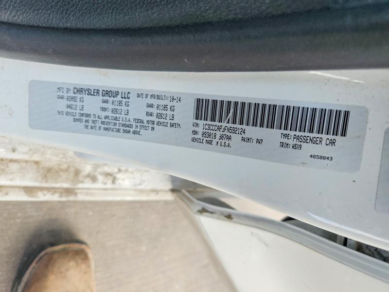 56791526 :رقم المزاد ، 1C3CCCAB8FN592124 vin ، 2015 Chrysler 200 مزاد بيع