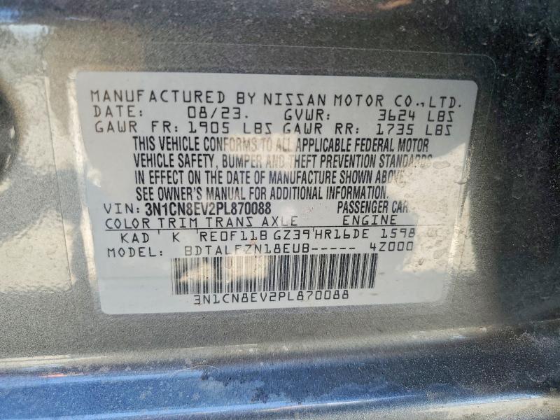 Aukcja sprzedaży 2023 Nissan Versa, vin: 3N1CN8EV2PL870088, numer aukcji: 57216226