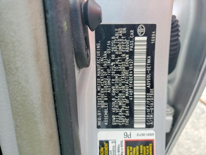 Aukcja sprzedaży 2014 Toyota Camry, vin: 4T4BF1FK0ER416427, numer aukcji: 55713056
