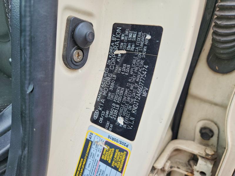 58238096 :رقم المزاد ، KNDJT2A66D7775474 vin ، 2013 Kia Soul مزاد بيع