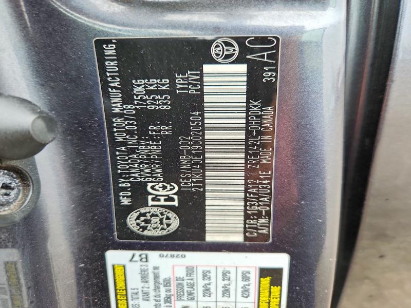 57616856 :رقم المزاد ، 2T1KU40E19C020504 vin ، 2009 Toyota Matrix مزاد بيع
