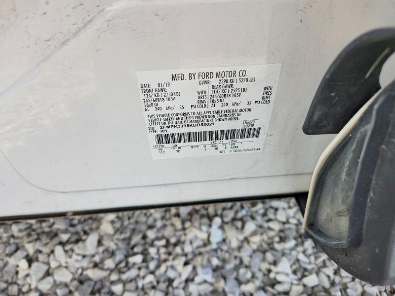 Продаж на аукціоні авто 2019 Ford Edge, vin: 2FMPK3J98KBB53021, номер лоту: 56161976