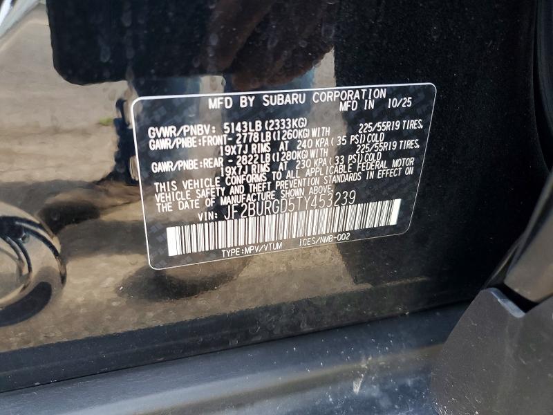 59279046 :رقم المزاد ، JF2BURGD5TY453239 vin ، 2026 Subaru Outback مزاد بيع