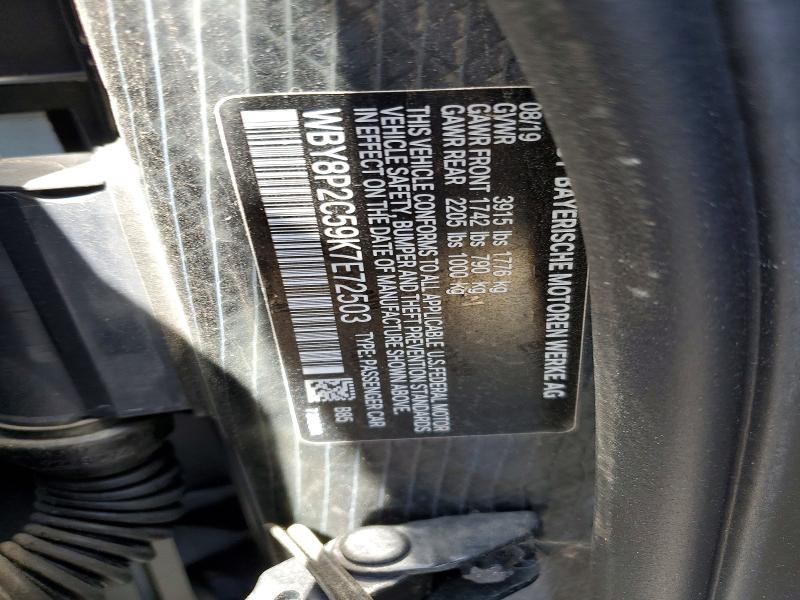 Aukcja sprzedaży 2019 Bmw I3, vin: WBY8P2C59K7E72503, numer aukcji: 57766776