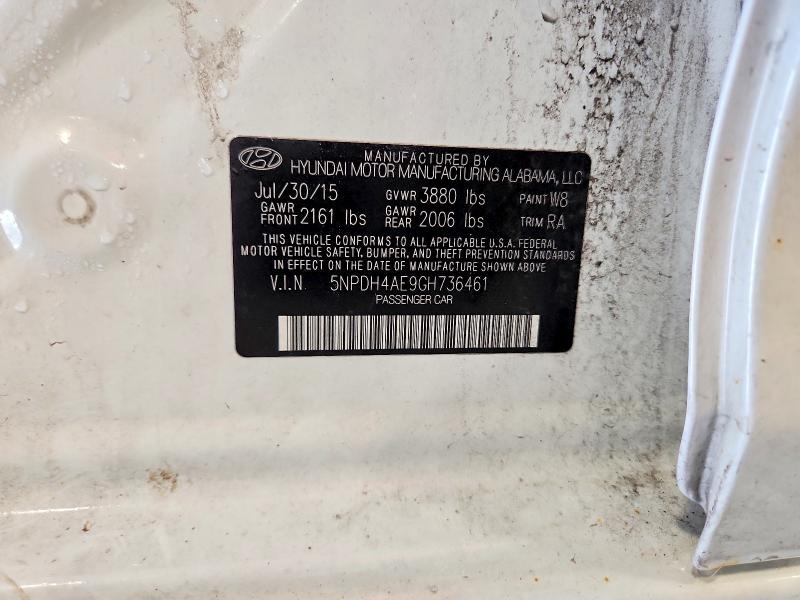 Aukcja sprzedaży 2016 Hyundai Elantra, vin: 5NPDH4AE9GH736461, numer aukcji: 56671716