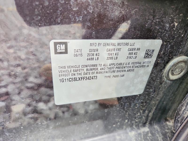 Продаж на аукціоні авто 2015 Chevrolet Malibu, vin: 1G11C5SLXFF342473, номер лоту: 56545086