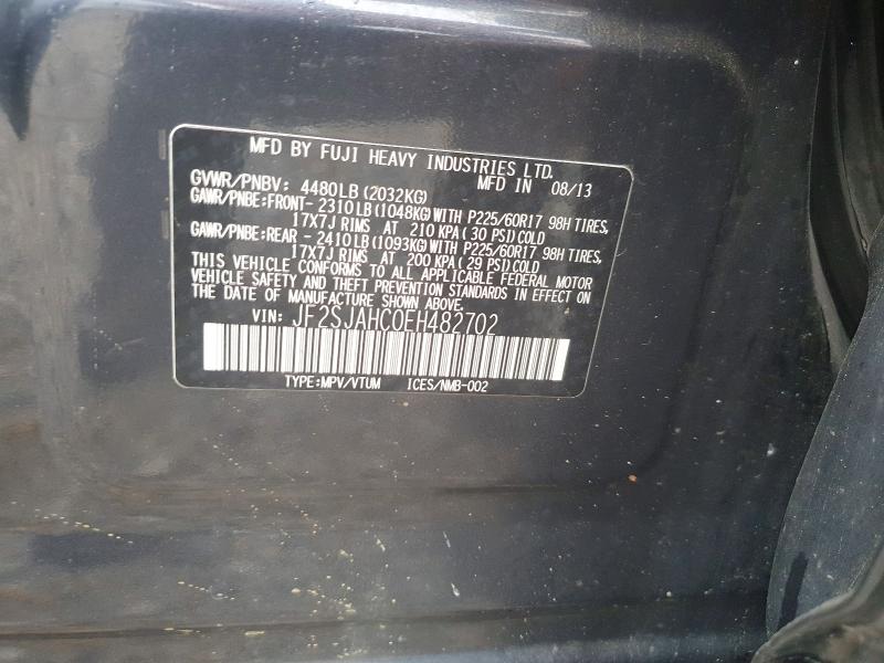 Aukcja sprzedaży 2014 Subaru Forester, vin: JF2SJAHC0EH482702, numer aukcji: 56140456