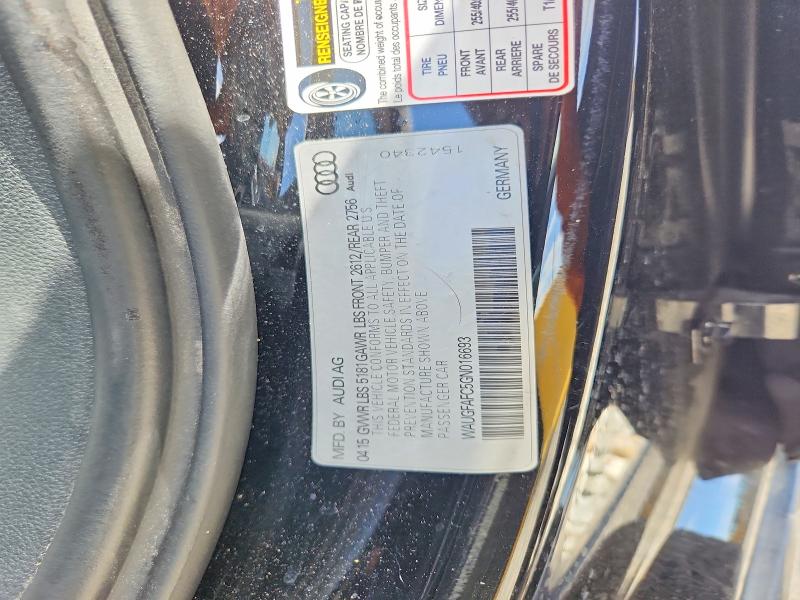 55989896 :رقم المزاد ، WAUGFAFC5GN016693 vin ، 2016 Audi A6 مزاد بيع