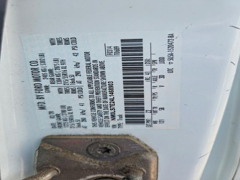 57334816 :رقم المزاد ، NM0LS7E24L1468903 vin ، 2020 Ford Transit Connect مزاد بيع
