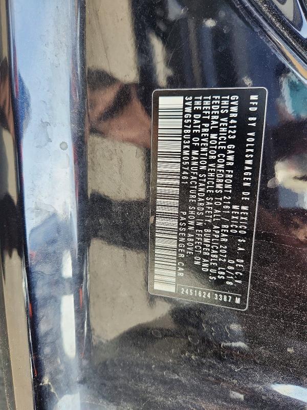 56261826 :رقم المزاد ، 3VWG57BU3KM057461 vin ، 2019 Volkswagen Jetta مزاد بيع