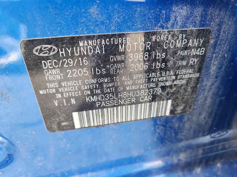 58867136 :رقم المزاد ، KMHD35LH8HU382379 vin ، 2017 Hyundai Elantra Gt مزاد بيع