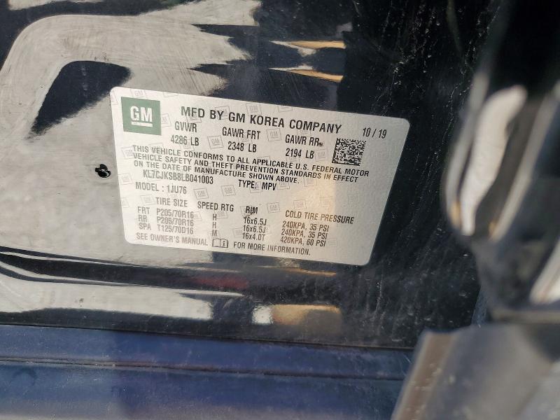 Продаж на аукціоні авто 2020 Chevrolet Trax, vin: KL7CJKSB8LB041003, номер лоту: 58231566