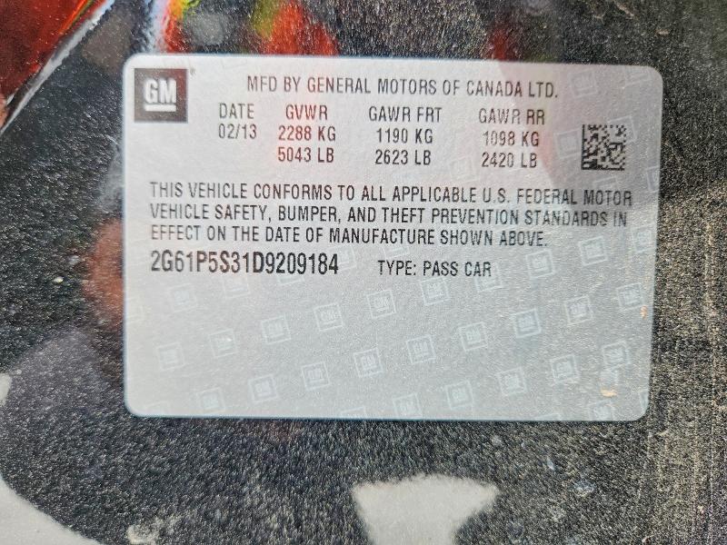 2013 Cadillac Xts მანქანა იყიდება აუქციონზე, vin: 2G61P5S31D9209184, აუქციონის ნომერი: 58515096