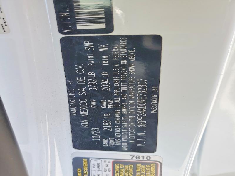 Продаж на аукціоні авто 2024 Kia Forte, vin: 3KPF24AD0RE732307, номер лоту: 58439146