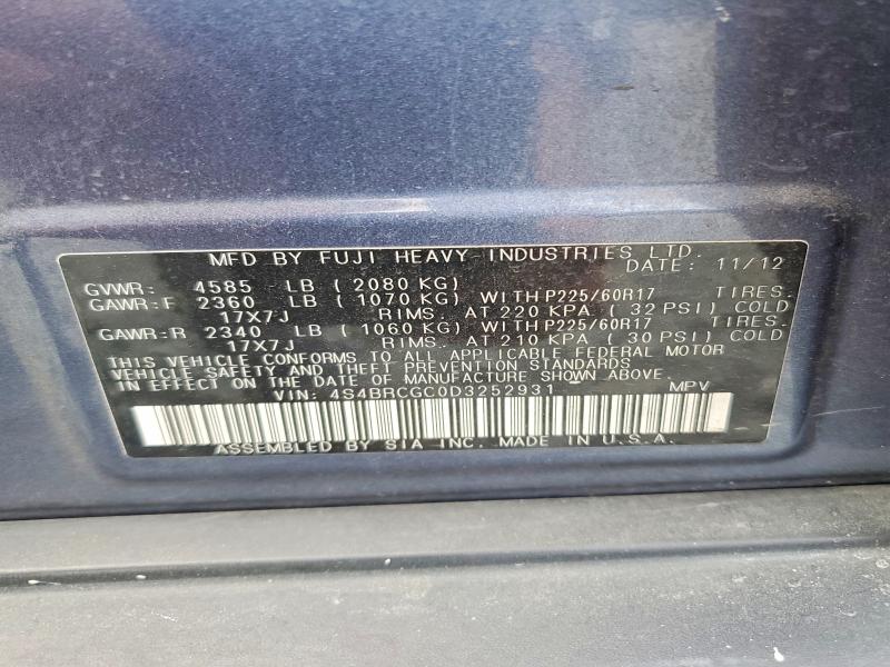 Продаж на аукціоні авто 2013 Subaru Outback, vin: 4S4BRCGC0D3252931, номер лоту: 57531056