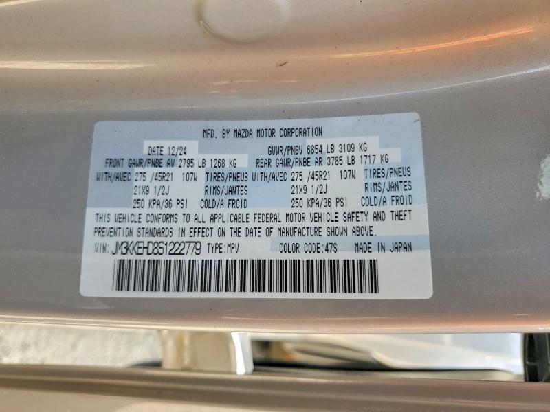Продажа на аукционе авто 2025 Mazda Cx-90, vin: JM3KKEHD8S1222779, номер лота: 58706826
