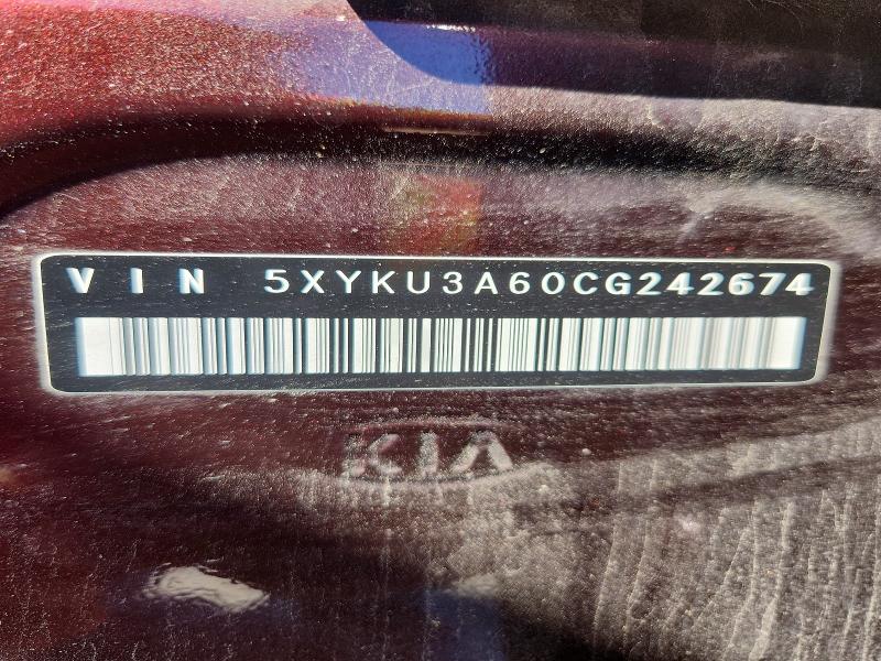 57326536 :رقم المزاد ، 5XYKU3A60CG242674 vin ، 2012 Kia Sorento مزاد بيع
