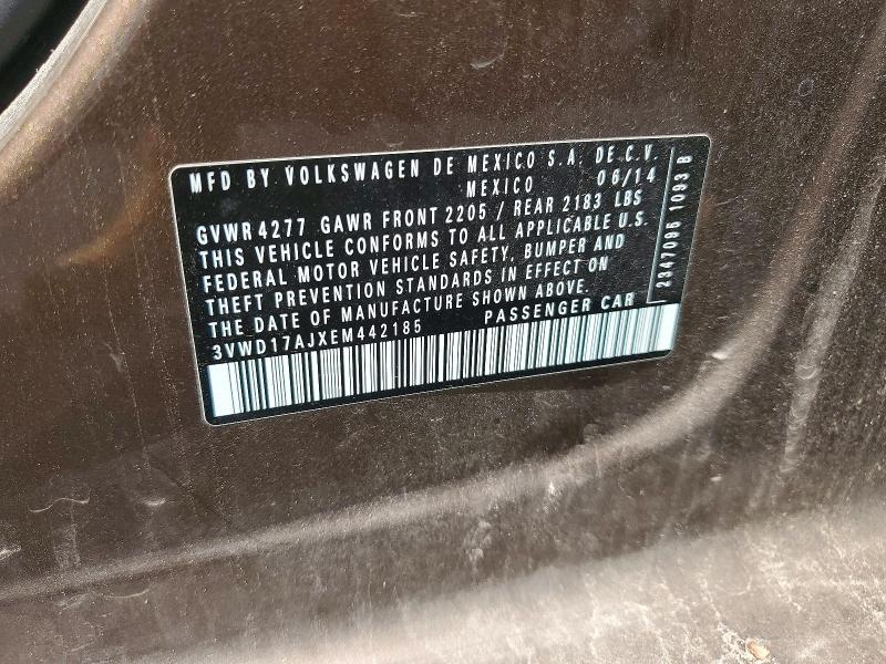 Продажа на аукционе авто 2014 Volkswagen Jetta, vin: 3VWD17AJXEM442185, номер лота: 56074136