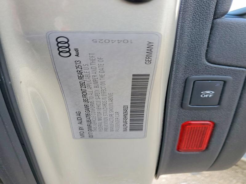 58383256 :رقم المزاد ، WAUFNAF49HN064920 vin ، 2017 Audi A4 مزاد بيع
