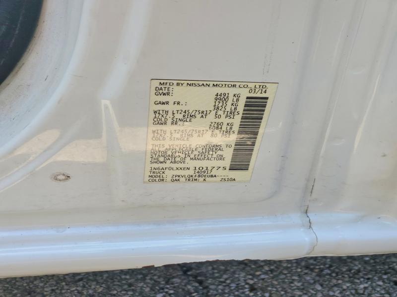 55711436 :رقم المزاد ، 1N6AF0LXXEN101775 vin ، 2014 Nissan Nv مزاد بيع