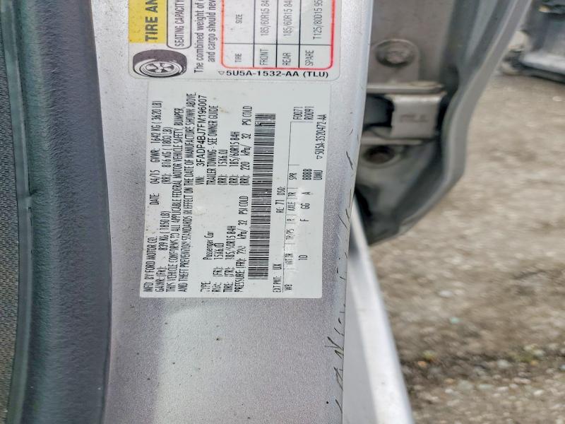 57082826 :رقم المزاد ، 3FADP4BJ7FM196007 vin ، 2015 Ford Fiesta مزاد بيع
