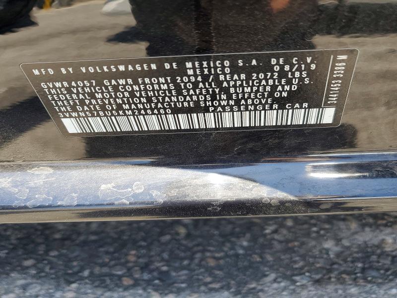 Aukcja sprzedaży 2019 Volkswagen Jetta, vin: 3VWN57BU5KM246460, numer aukcji: 58350546