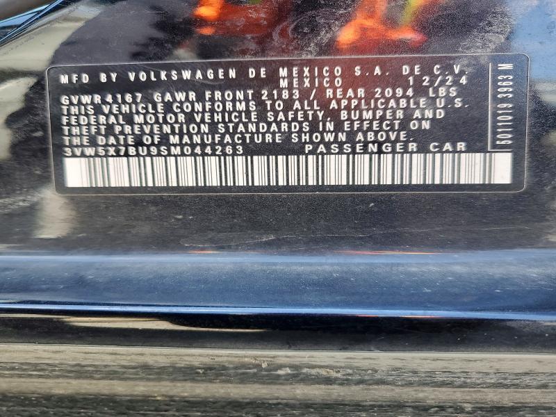2025 Volkswagen Jetta მანქანა იყიდება აუქციონზე, vin: 3VW5X7BU9SM044263, აუქციონის ნომერი: 58071966