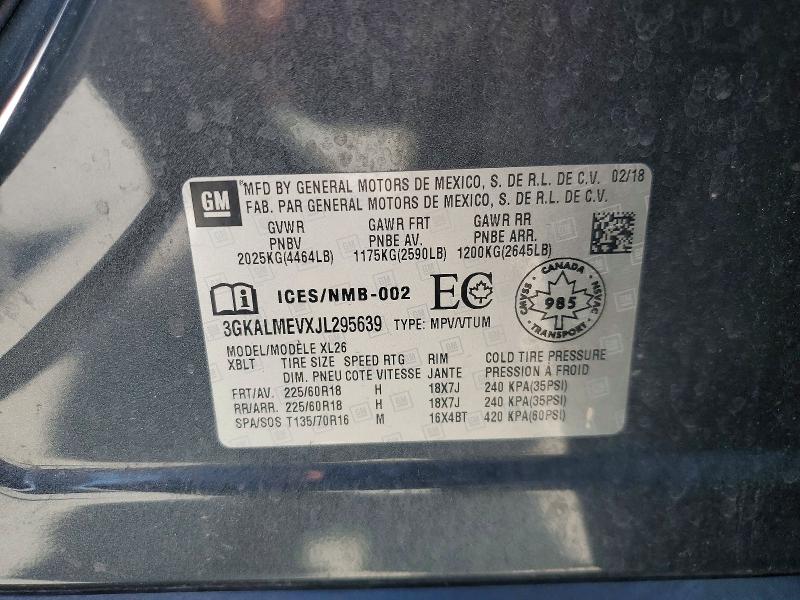 Aukcja sprzedaży 2018 Gmc Terrain, vin: 3GKALMEVXJL295639, numer aukcji: 56439726