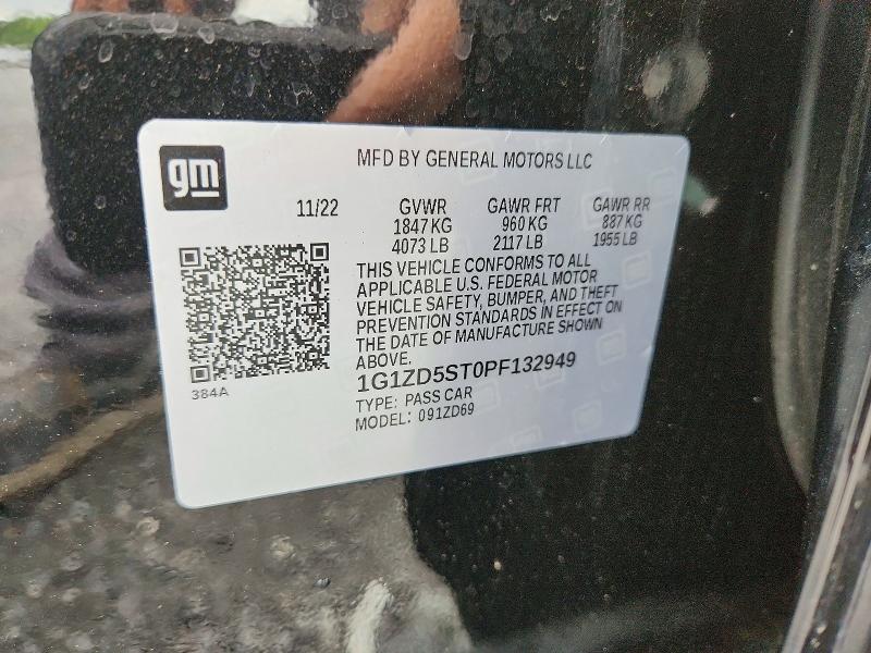 Aukcja sprzedaży 2023 Chevrolet Malibu, vin: 1G1ZD5ST0PF132949, numer aukcji: 55730336