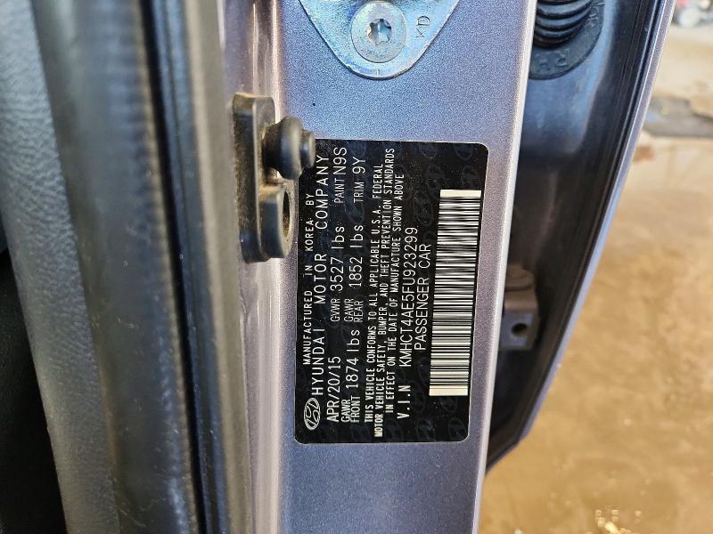 55054616 :رقم المزاد ، KMHCT4AE5FU923299 vin ، 2015 Hyundai Accent مزاد بيع