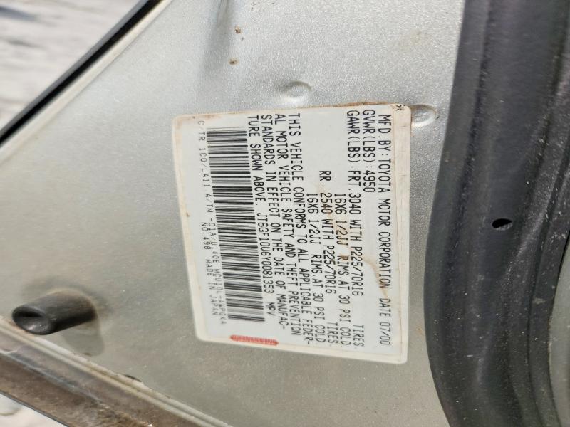 Продажа на аукционе авто 2000 Lexus Rx, vin: JT6GF10U6Y0081353, номер лота: 55582016