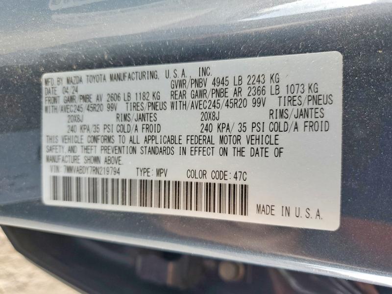 2024 Mazda Cx-50 მანქანა იყიდება აუქციონზე, vin: 7MMVABDY7RN219794, აუქციონის ნომერი: 56621856