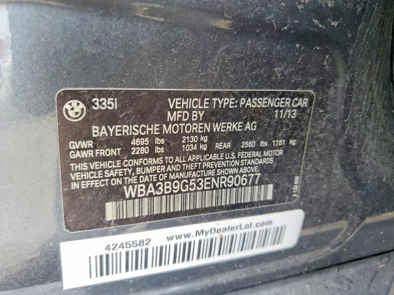 Продажа на аукционе авто 2014 Bmw 335, vin: WBA3B9G53ENR90677, номер лота: 56501956