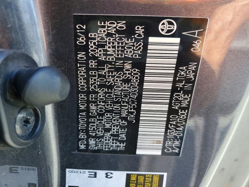 Продаж на аукціоні авто 2013 Scion Tc, vin: JTKJF5C74D3048509, номер лоту: 55800616
