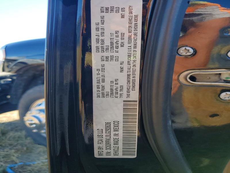 2020 Ram 3500 მანქანა იყიდება აუქციონზე, vin: 3C63RRKL8LG293636, აუქციონის ნომერი: 54983636