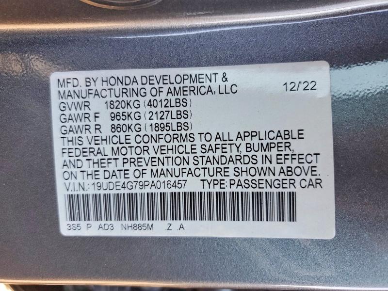 Aukcja sprzedaży 2023 Acura Integra, vin: 19UDE4G79PA016457, numer aukcji: 56441966