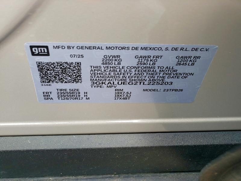 2026 Gmc Terrain მანქანა იყიდება აუქციონზე, vin: 3GKALUEG2TL225203, აუქციონის ნომერი: 56833286