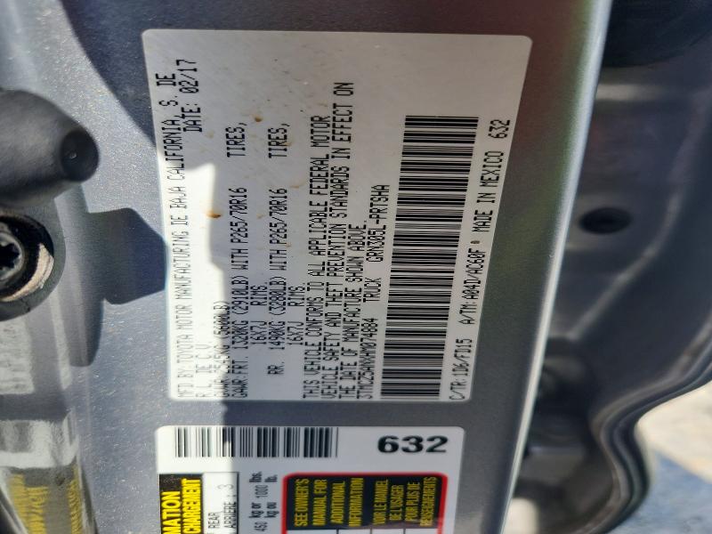 Aukcja sprzedaży 2017 Toyota Tacoma, vin: 3TMCZ5ANXHM074884, numer aukcji: 55670636