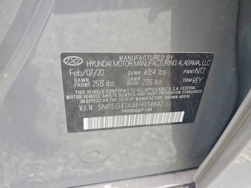 Продажа на аукционе авто 2020 Hyundai Sonata, vin: 5NPEG4JA8LH034842, номер лота: 55905136