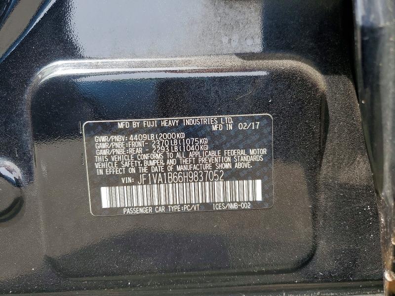 Продажа на аукционе авто 2017 Subaru Wrx, vin: JF1VA1B66H9837052, номер лота: 58124846