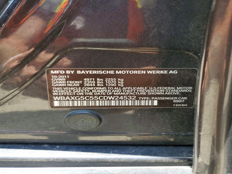 Продаж на аукціоні авто 2012 Bmw 528, vin: WBAXG5C55CDW24532, номер лоту: 58310016