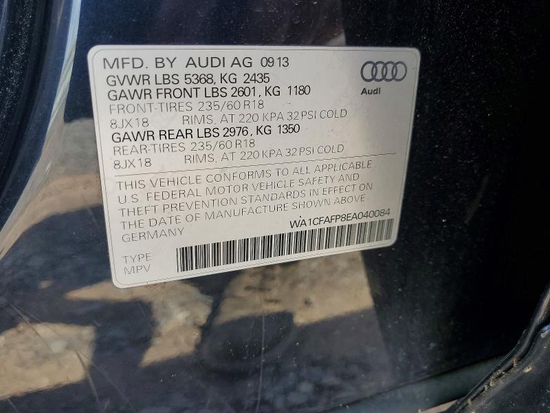 2014 Audi Q5 მანქანა იყიდება აუქციონზე, vin: WA1CFAFP8EA040084, აუქციონის ნომერი: 58894416