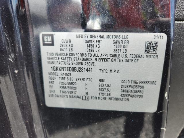 Aukcja sprzedaży 2011 Gmc Acadia, vin: 1GKKRTED0BJ281441, numer aukcji: 56466366
