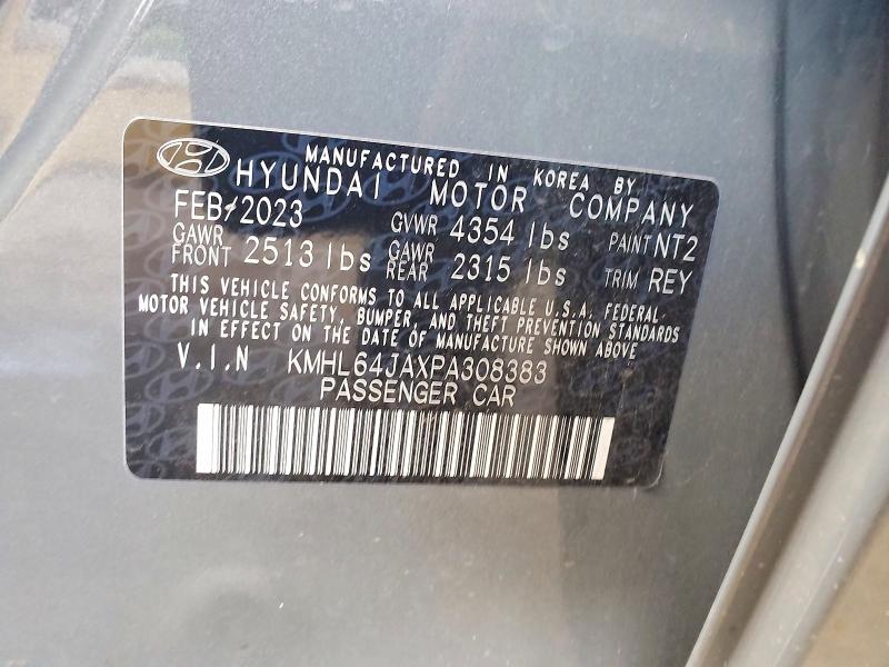 58276426 :رقم المزاد ، KMHL64JAXPA308383 vin ، 2023 Hyundai Sonata مزاد بيع
