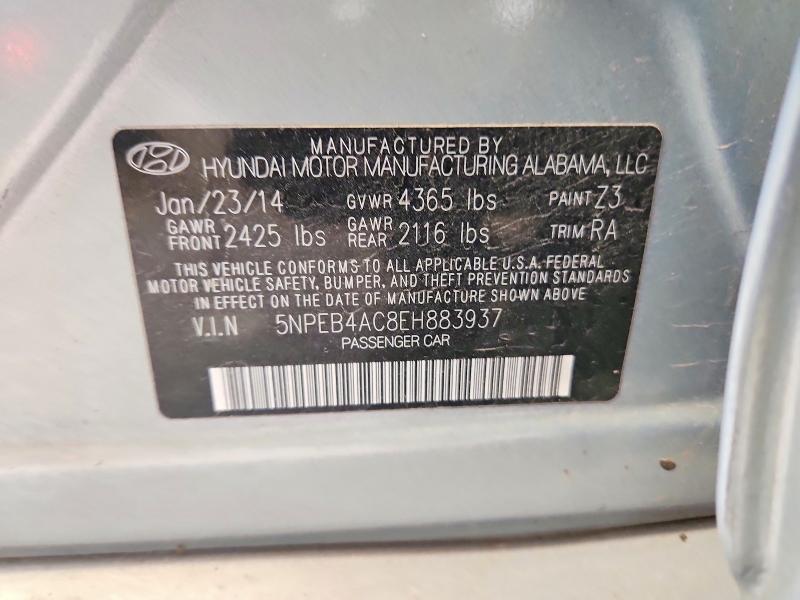 Aukcja sprzedaży 2014 Hyundai Sonata, vin: 5NPEB4AC8EH883937, numer aukcji: 55141946