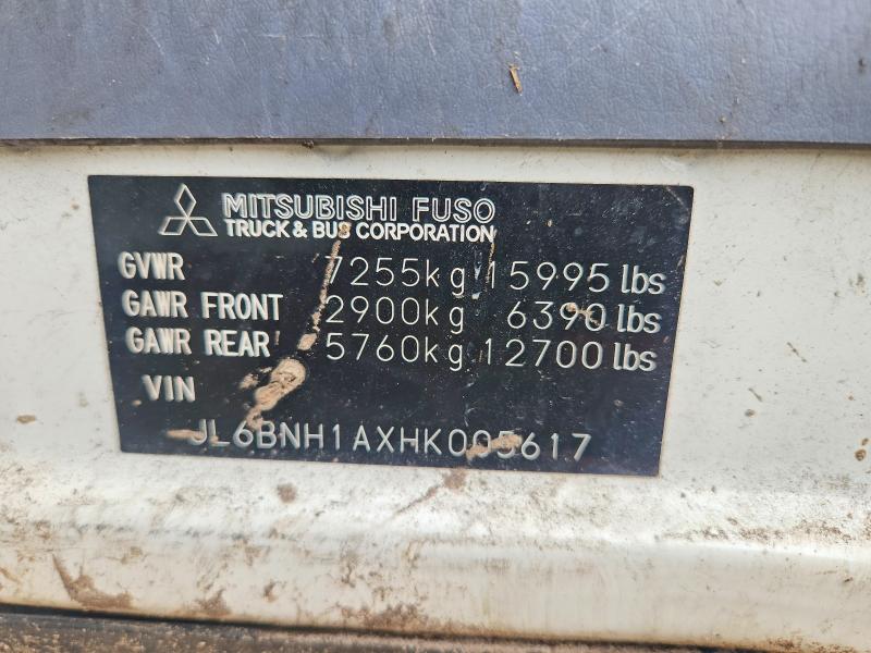 Продаж на аукціоні авто 2017 Mitsubishi Fec72s, vin: JL6BNH1AXHK005617, номер лоту: 55306736