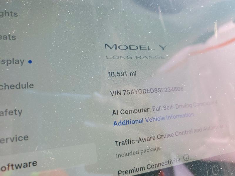 Продажа на аукционе авто 2025 Tesla Model Y, vin: 7SAYGDED8SF234606, номер лота: 58555636