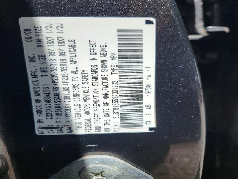 Продаж на аукціоні авто 2009 Acura Rdx, vin: 5J8TB18559A001232, номер лоту: 57396386